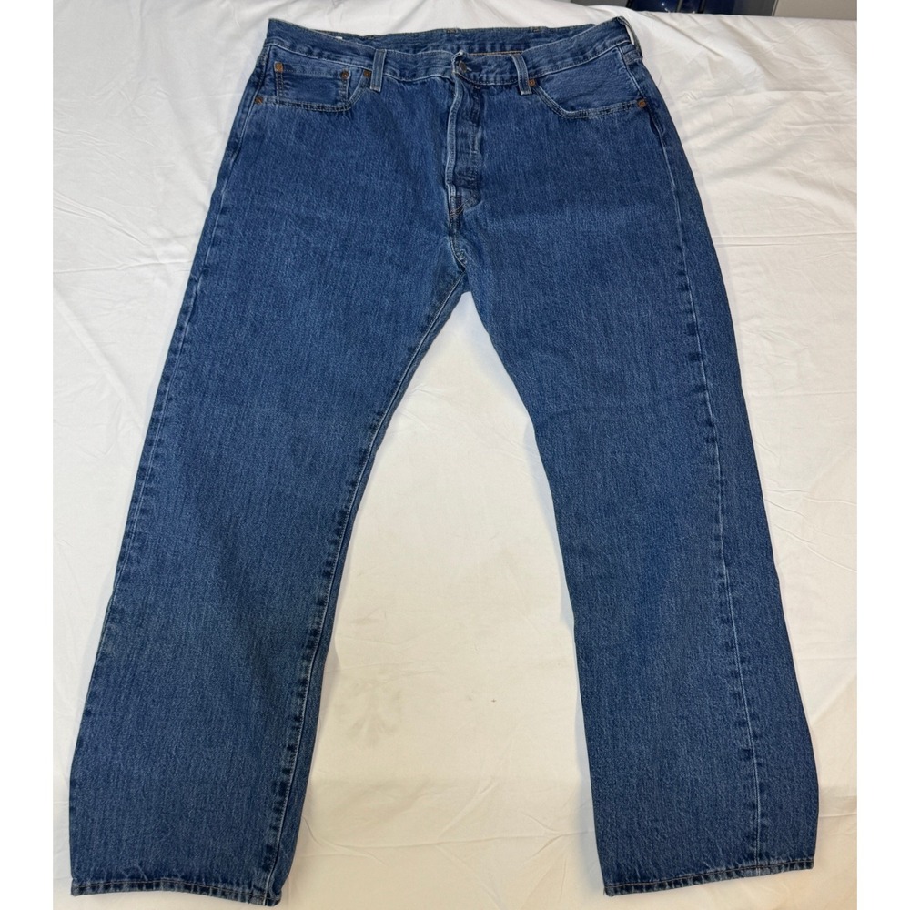 Levis Premium 501 Original Fit Mens Blue Denim Jeans 38x32 00501-0114